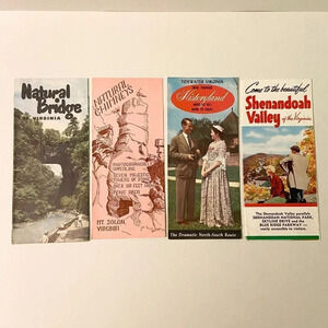 Vintage Shenandoah  Valley Natural Chimneys Bridges Virginia Brochures Pamphlets